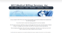 Desktop Screenshot of mlsmedicalbilling.com